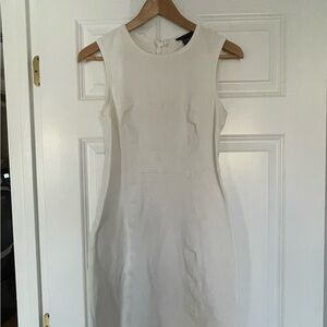 Armani Exchange Cream Sleeveless Mini Dress